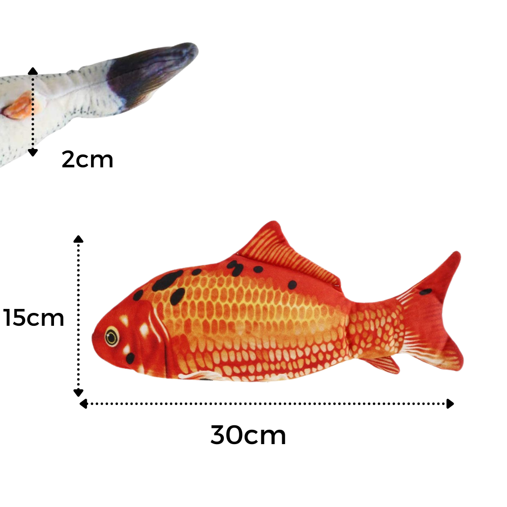 Sprellende fisk katteleke - Ozerty