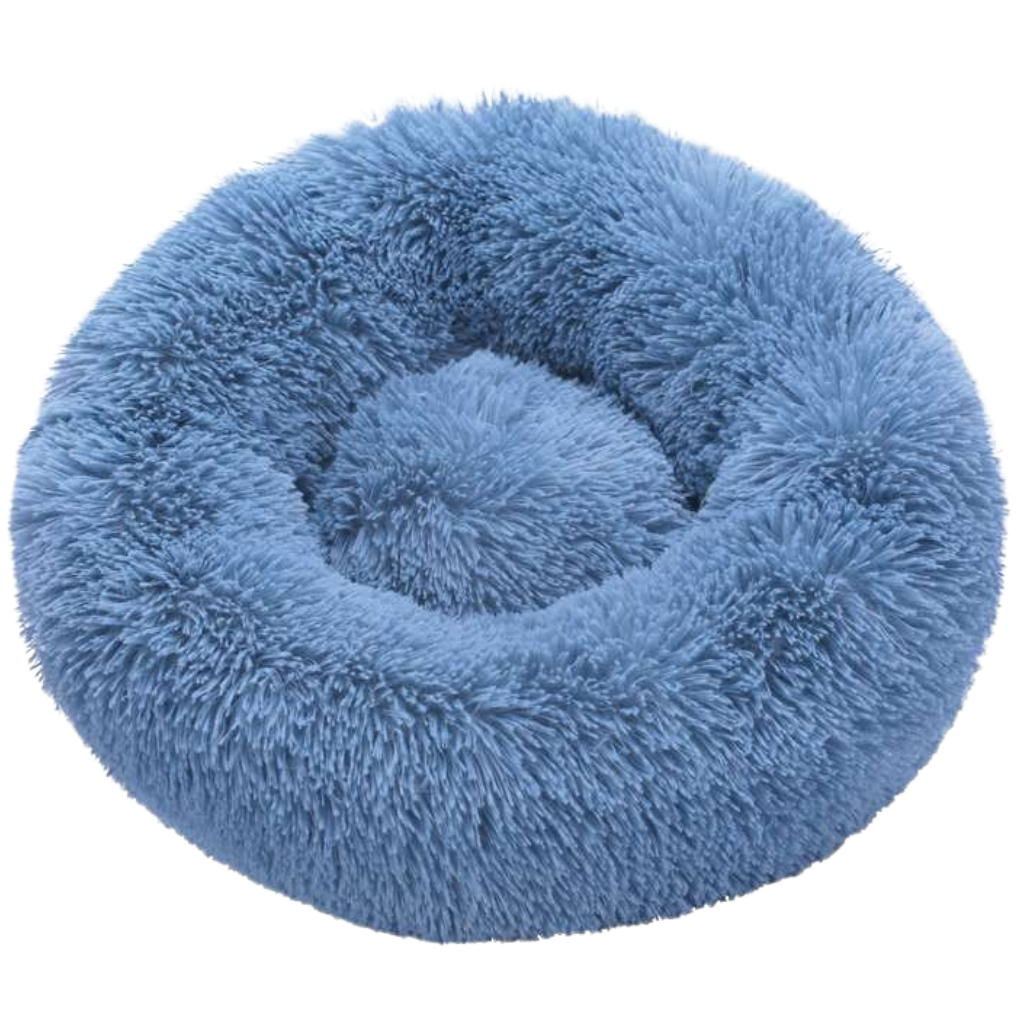 Donut pet bed in fluffy plush