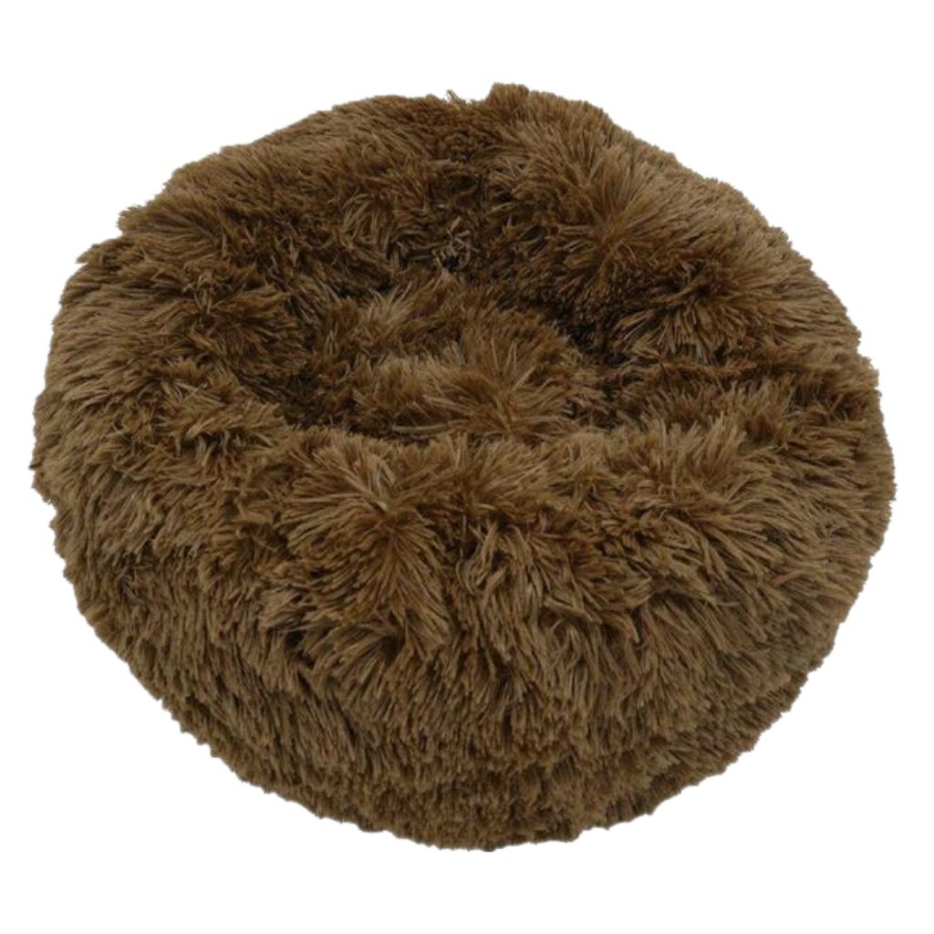 Donut pet bed in fluffy plush