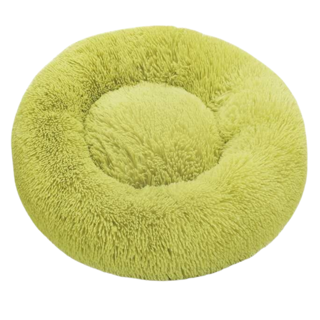Donut pet bed in fluffy plush