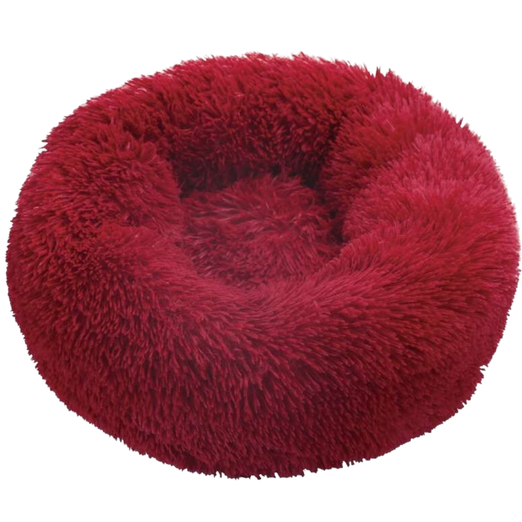 Donut pet bed in fluffy plush