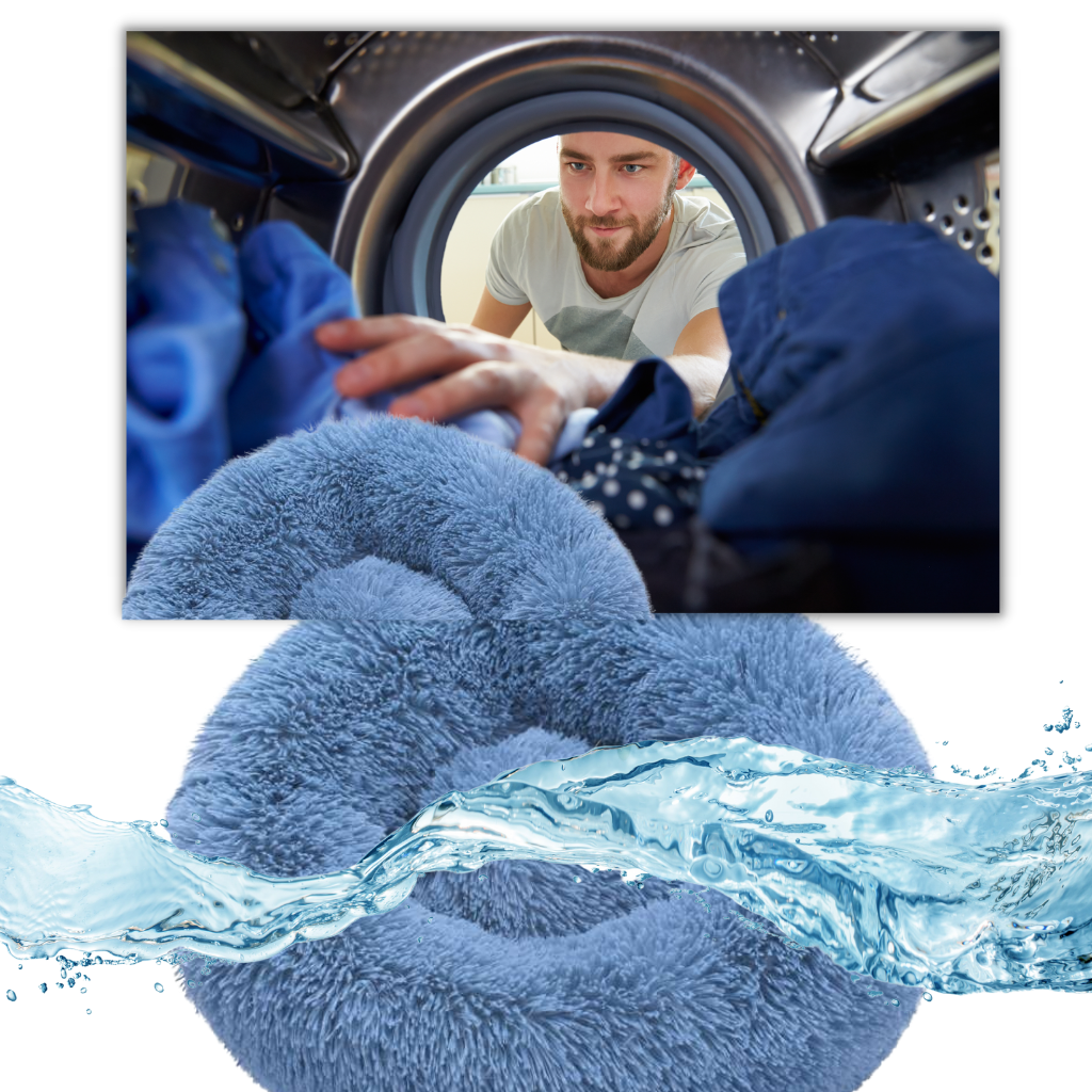 Smultring kjæledyrseng i fluffy plysj - Ozerty