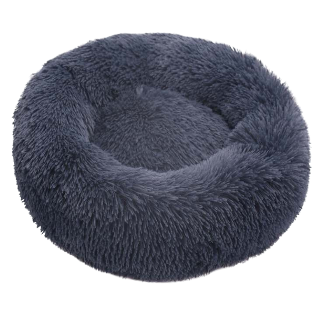 Donut pet bed in fluffy plush