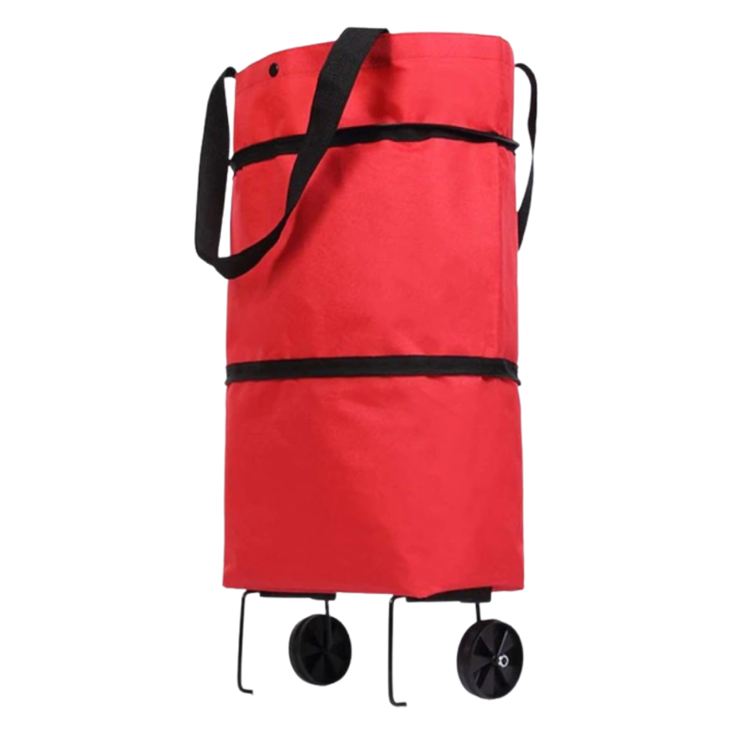Foldable shopping bag with wheels 30L