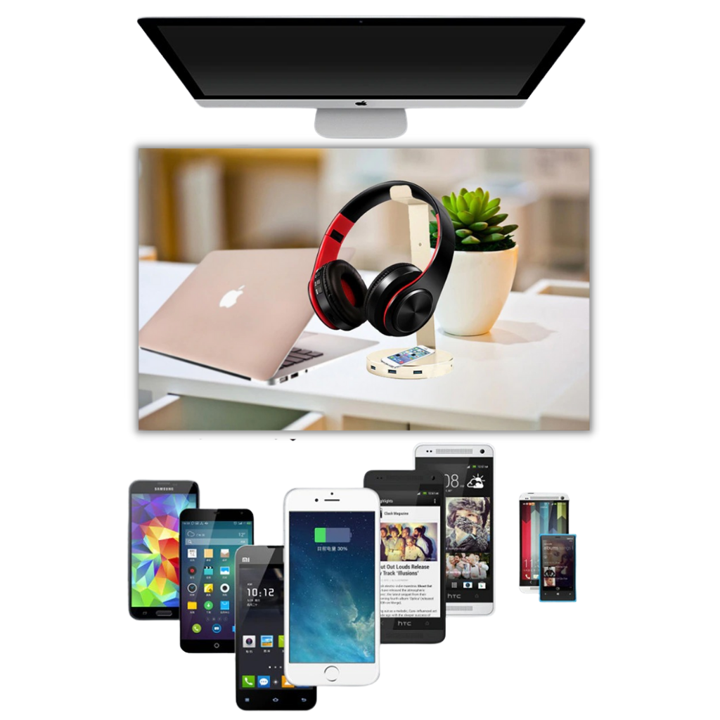 Sammenleggbare bluetooth-hodetelefoner - Ozerty