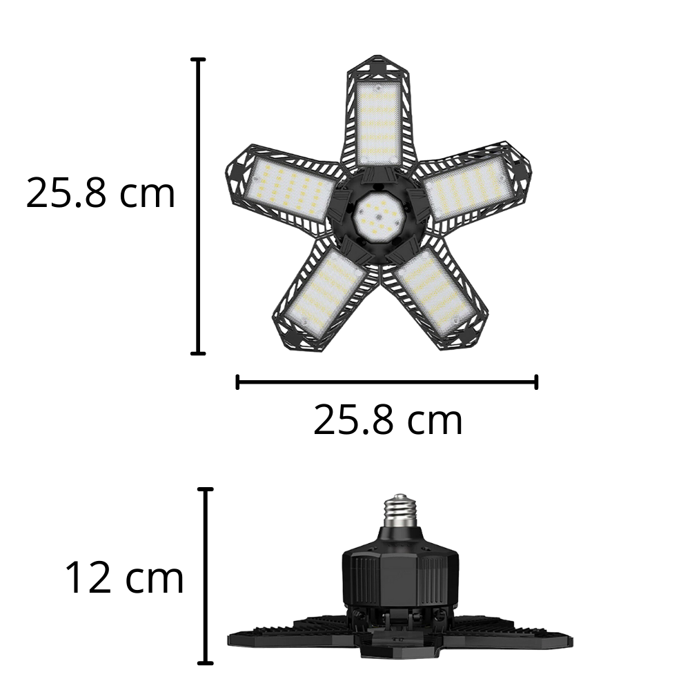 Garasjelys med 5 sammenleggbare paneler - Ozerty