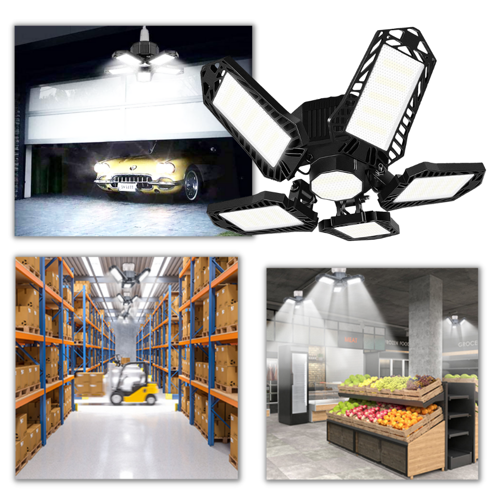 Garasjelys med 5 sammenleggbare paneler - Ozerty