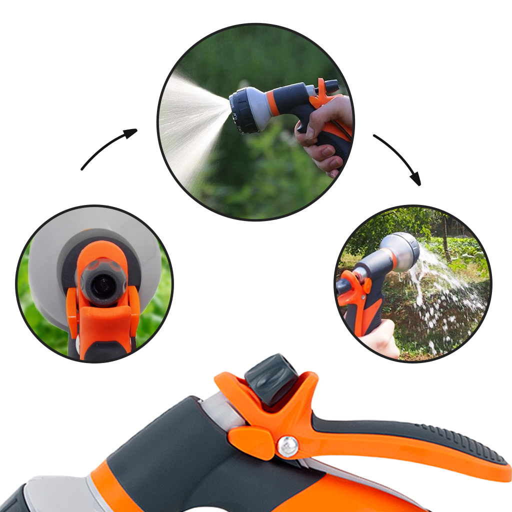 Sprøytepistol til hageslange med 8 stråler - Ozerty