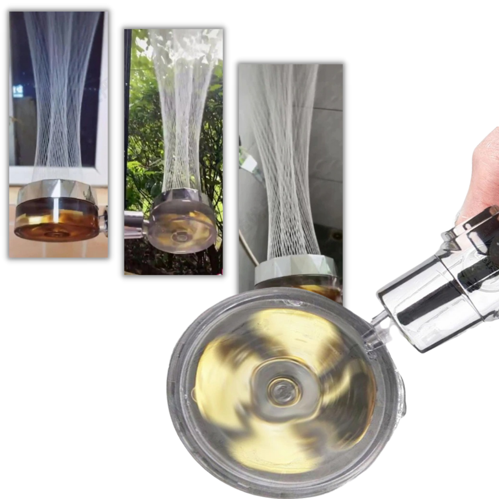 Dusjhode med roterende spiral og høyt trykk - Ozerty