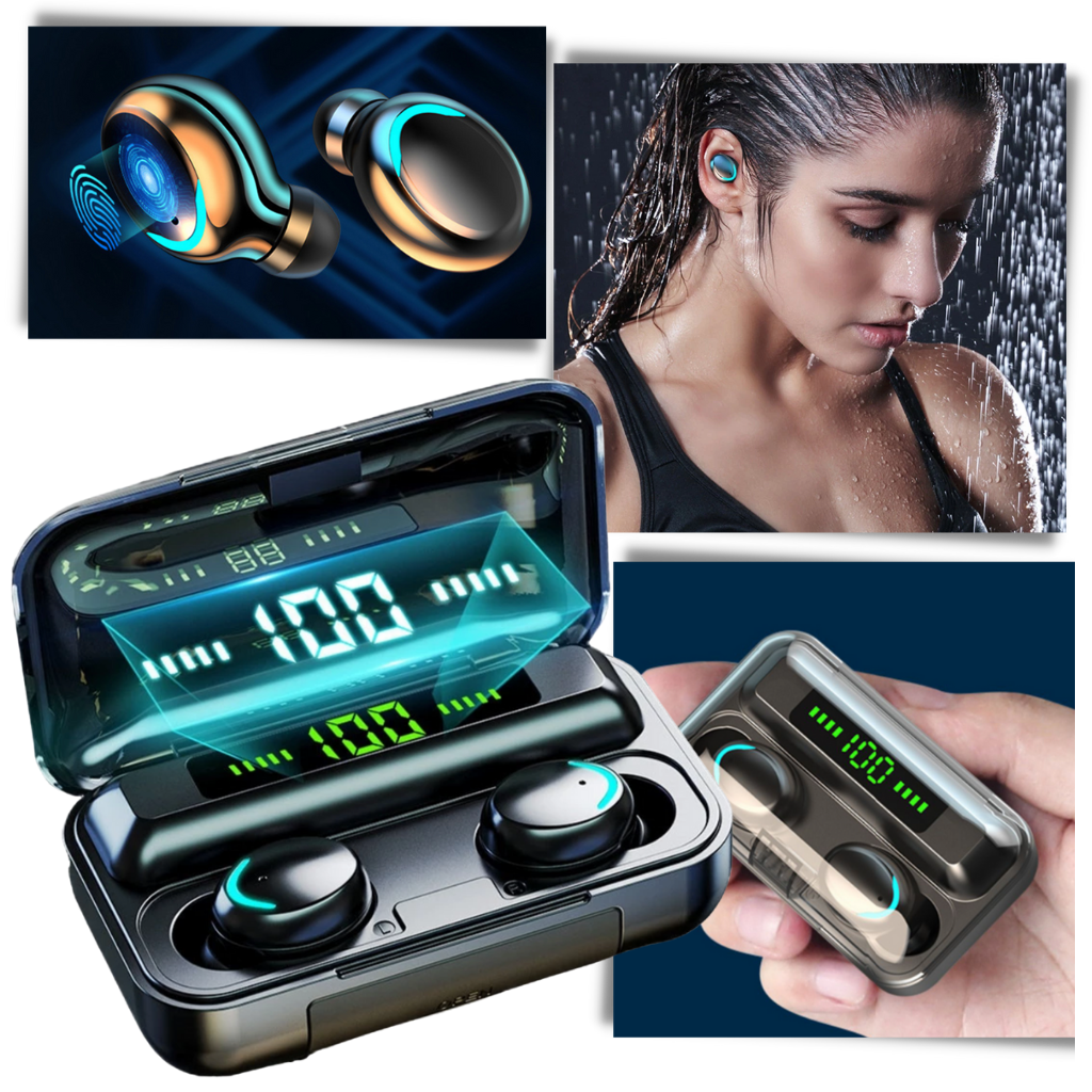 Bluetooth-øretelefoner med ladeboks - Ozerty