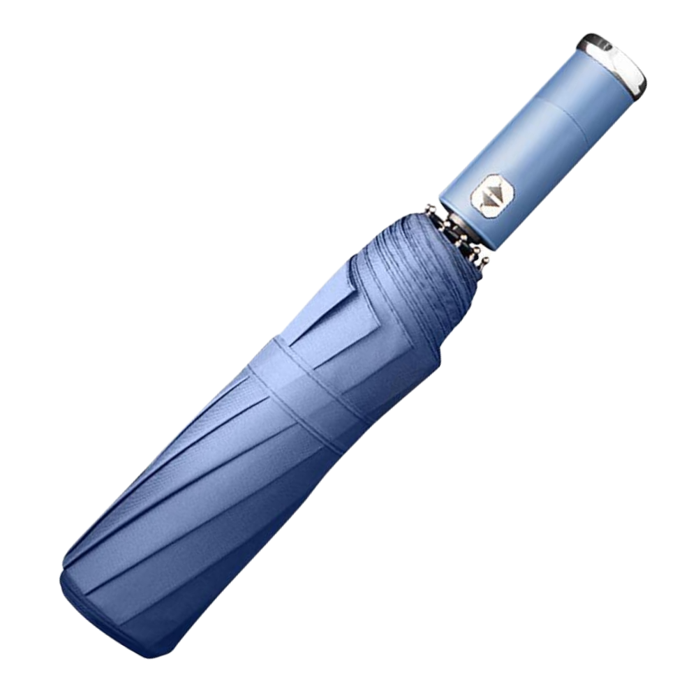 Vindtett LED sol- og regnparaply