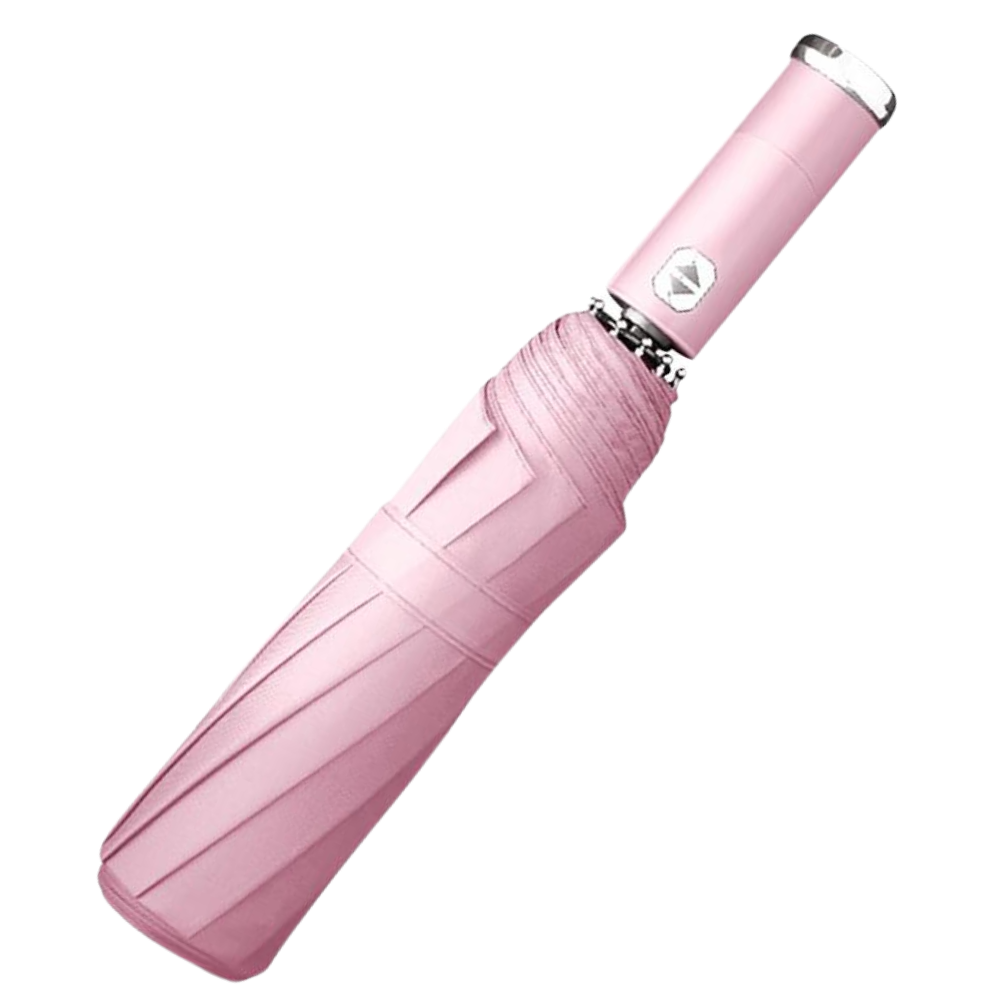 Vindtett LED sol- og regnparaply