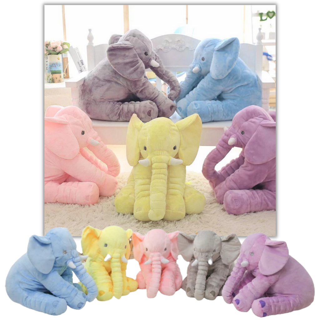 Stor baby elefant plysj pute - Ozerty