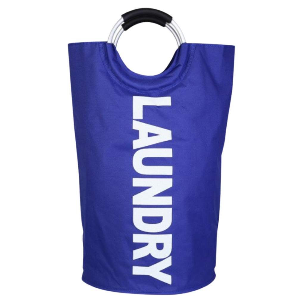 Collapsible laundry basket with handle
