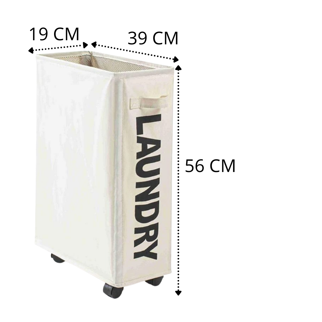 Bærbar skittentøyskurv med hjul - Ozerty