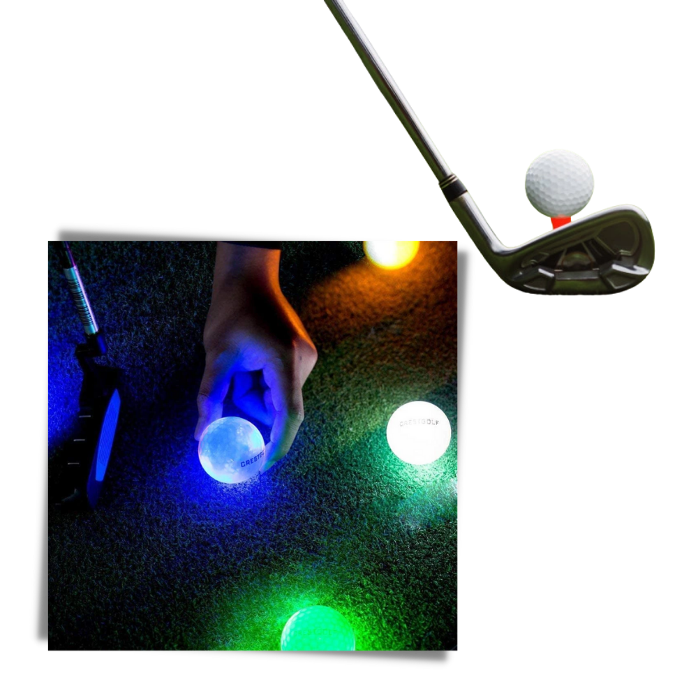Pakke med 6 golfballer med LED-lys - Ozerty