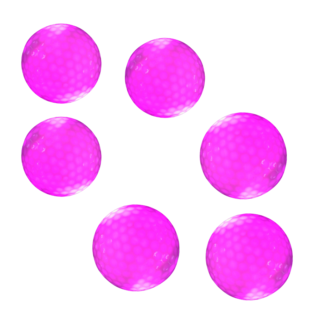 Pack of 6 golf balls with LED lights