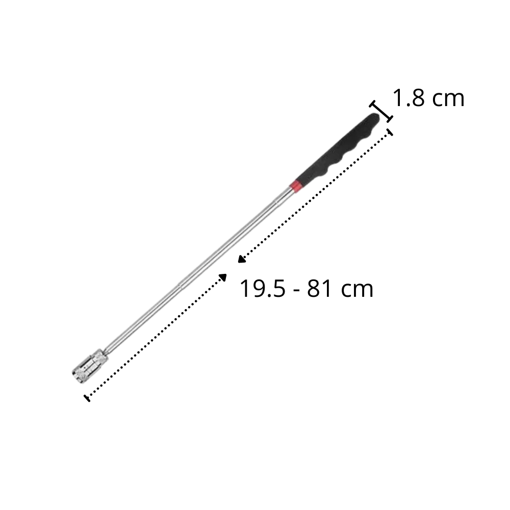 Uttrekkbart magnetisk oppsamlingsverktøy med LED - Ozerty