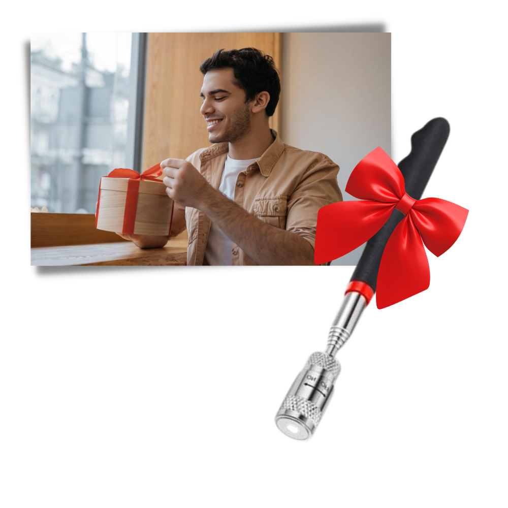 Uttrekkbart magnetisk oppsamlingsverktøy med LED - Ozerty