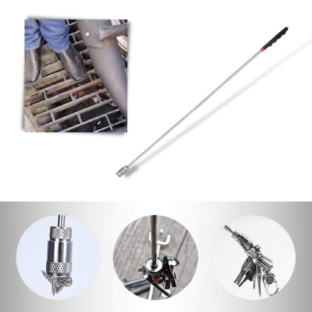 Uttrekkbart magnetisk oppsamlingsverktøy med LED - Ozerty