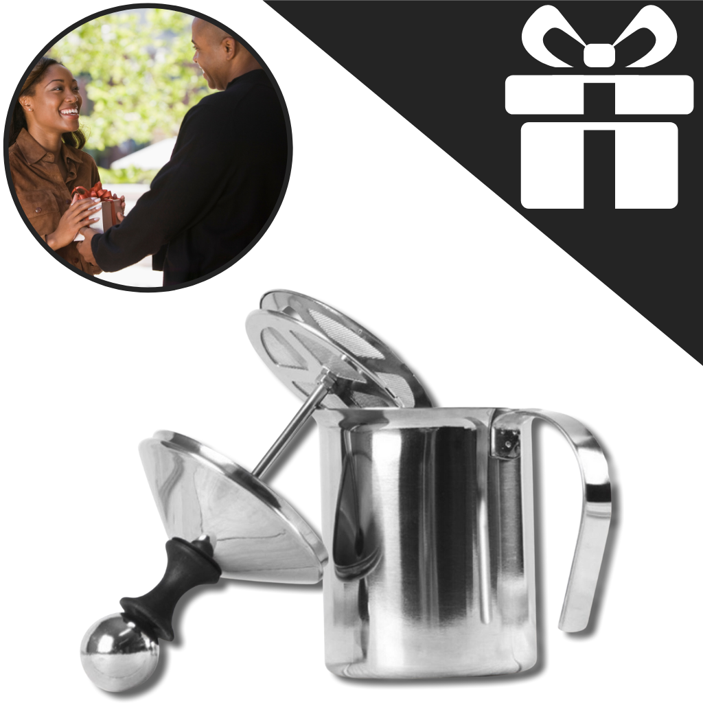 Manuell håndholdt skummer i rustfritt stål 400ml - Ozerty