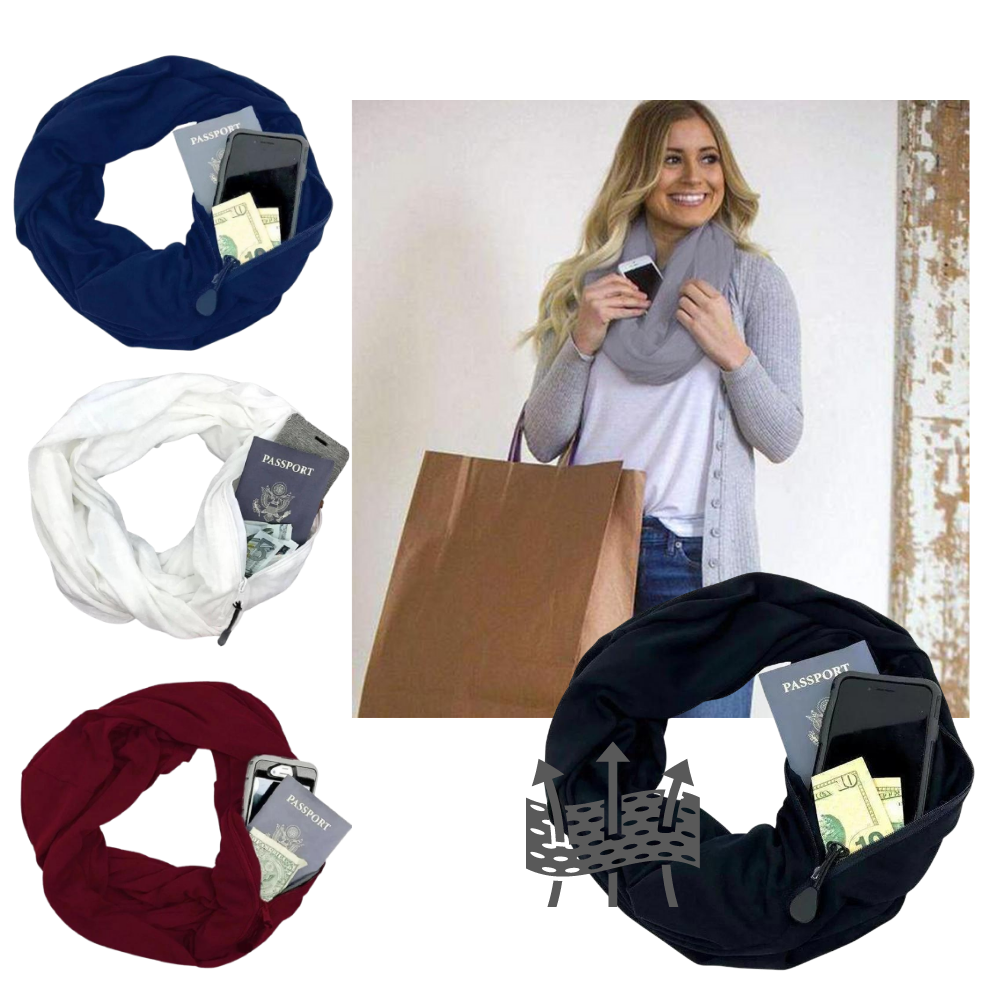 Varm hals med skjult lomme - Ozerty