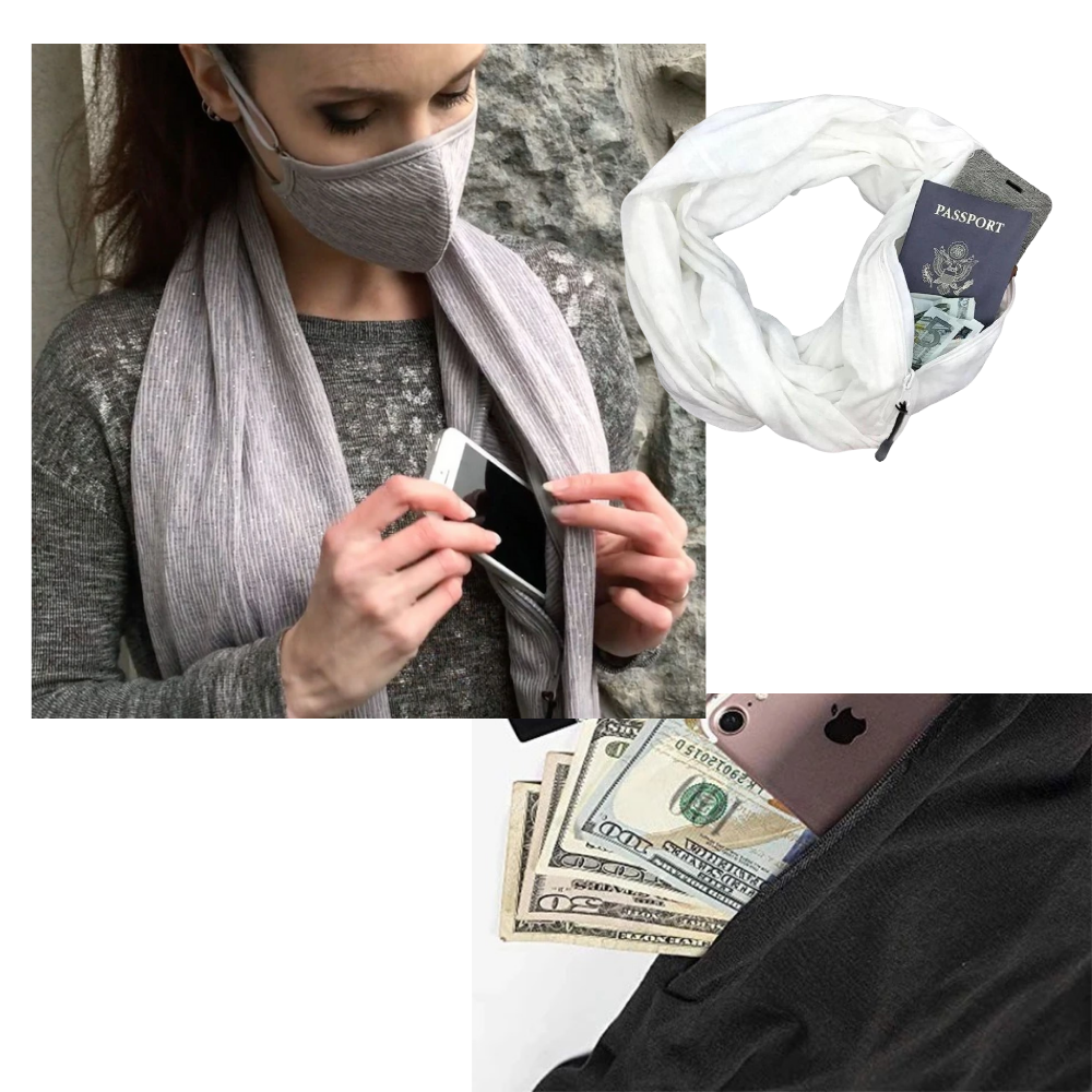 Varm hals med skjult lomme - Ozerty