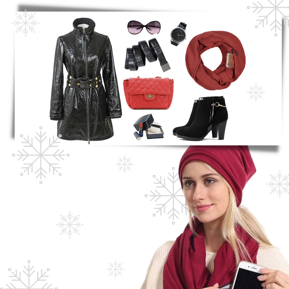 Varm hals med skjult lomme - Ozerty