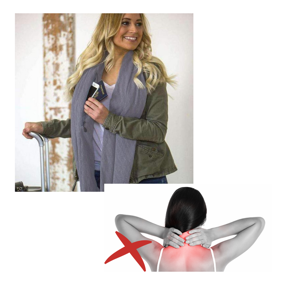 Varm hals med skjult lomme - Ozerty