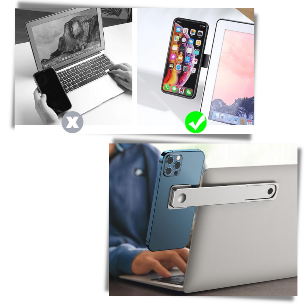 Justerbar allsidig telefonholder for laptop - Ozerty