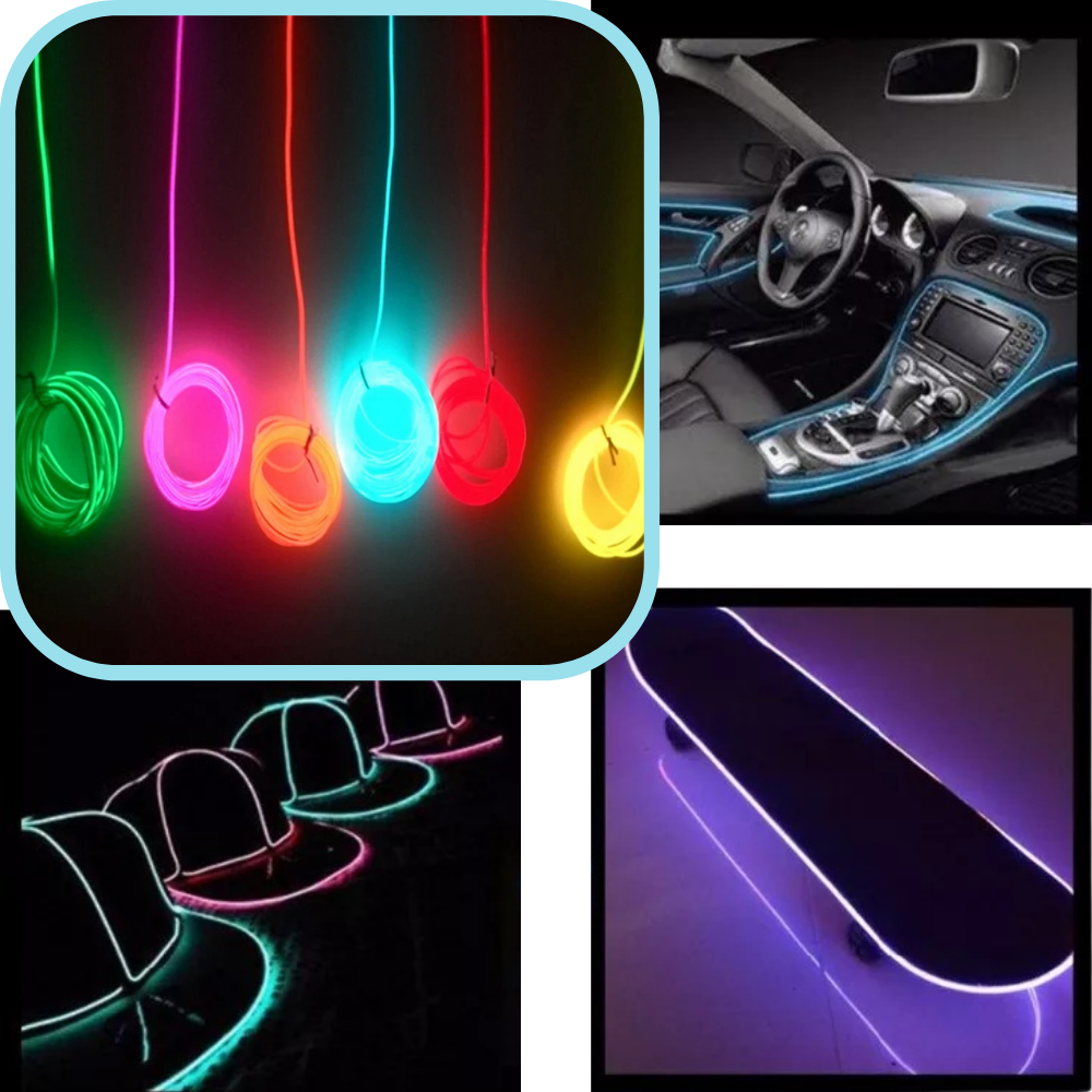 Fargerik neon LED-ledning  - Ozerty