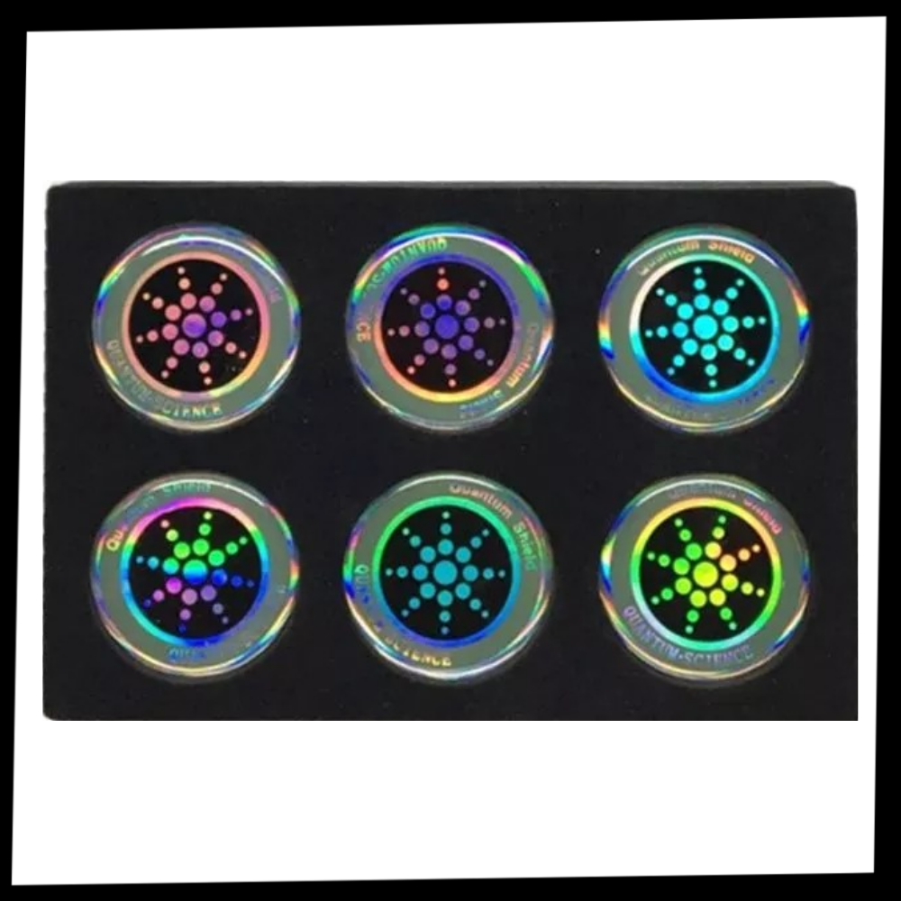 Pakke med 6 anti-stråling klistremerker - Ozerty