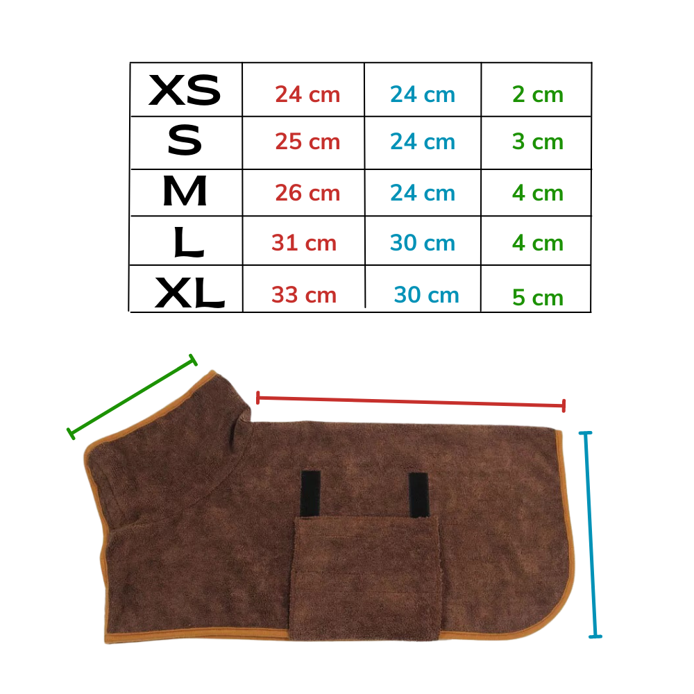 Superabsorberende badekåpe for kjæledyr - Ozerty