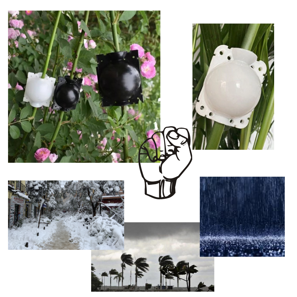 Pakke med 3 plantebokser med luftlag - Ozerty