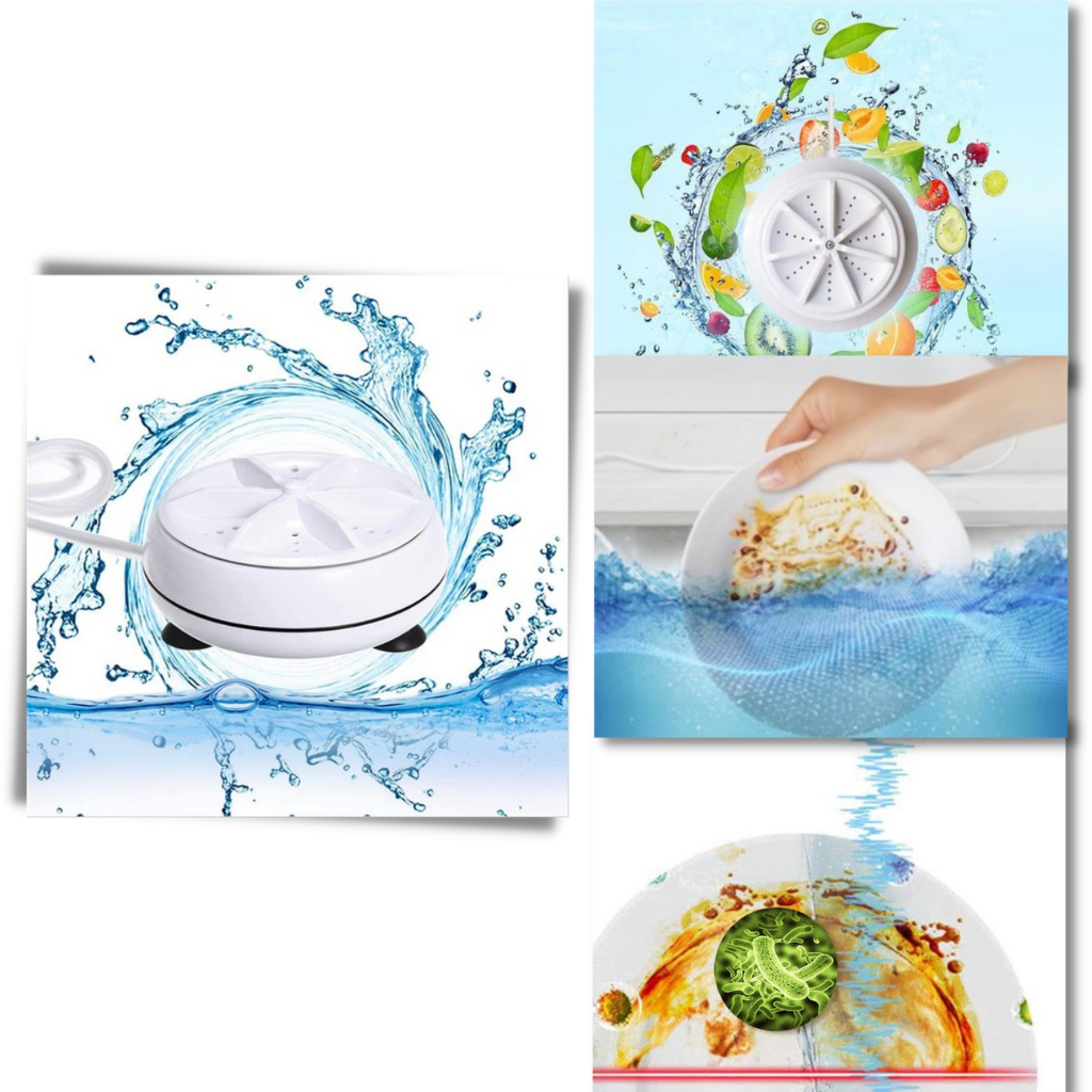 Bærbar ultrasonisk oppvaskmaskin og vaskemaskin - Ozerty