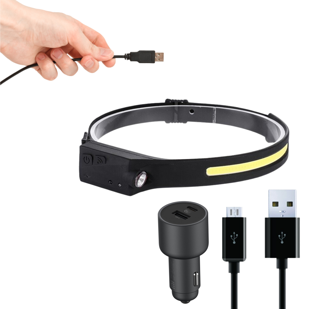 Oppladbar LED-hodelykt  - Ozerty