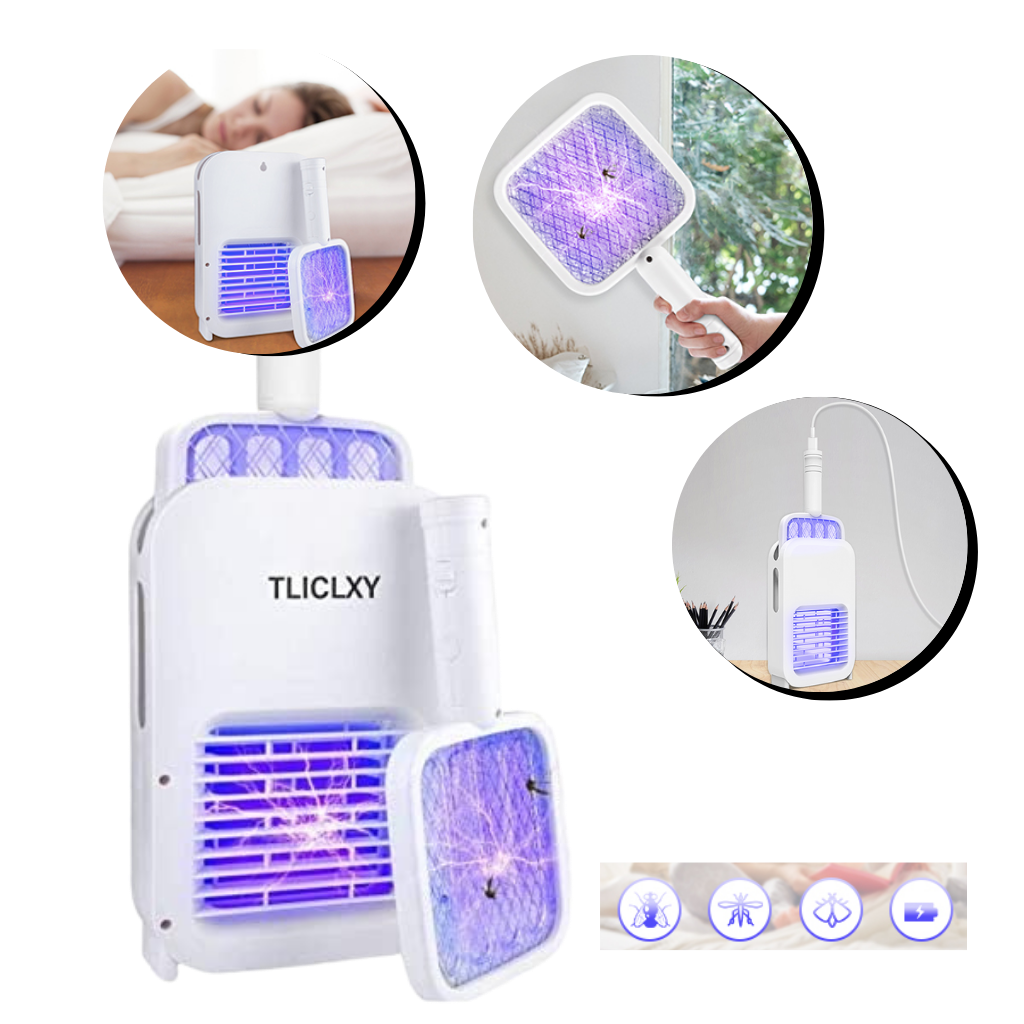 Oppladbar USB LED elektrisk myggsmekker - Ozerty