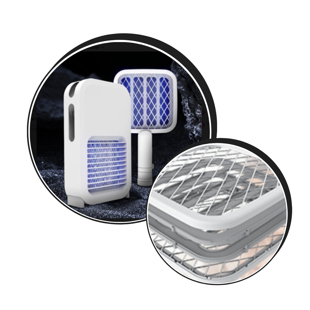 Oppladbar USB LED elektrisk myggsmekker - Ozerty