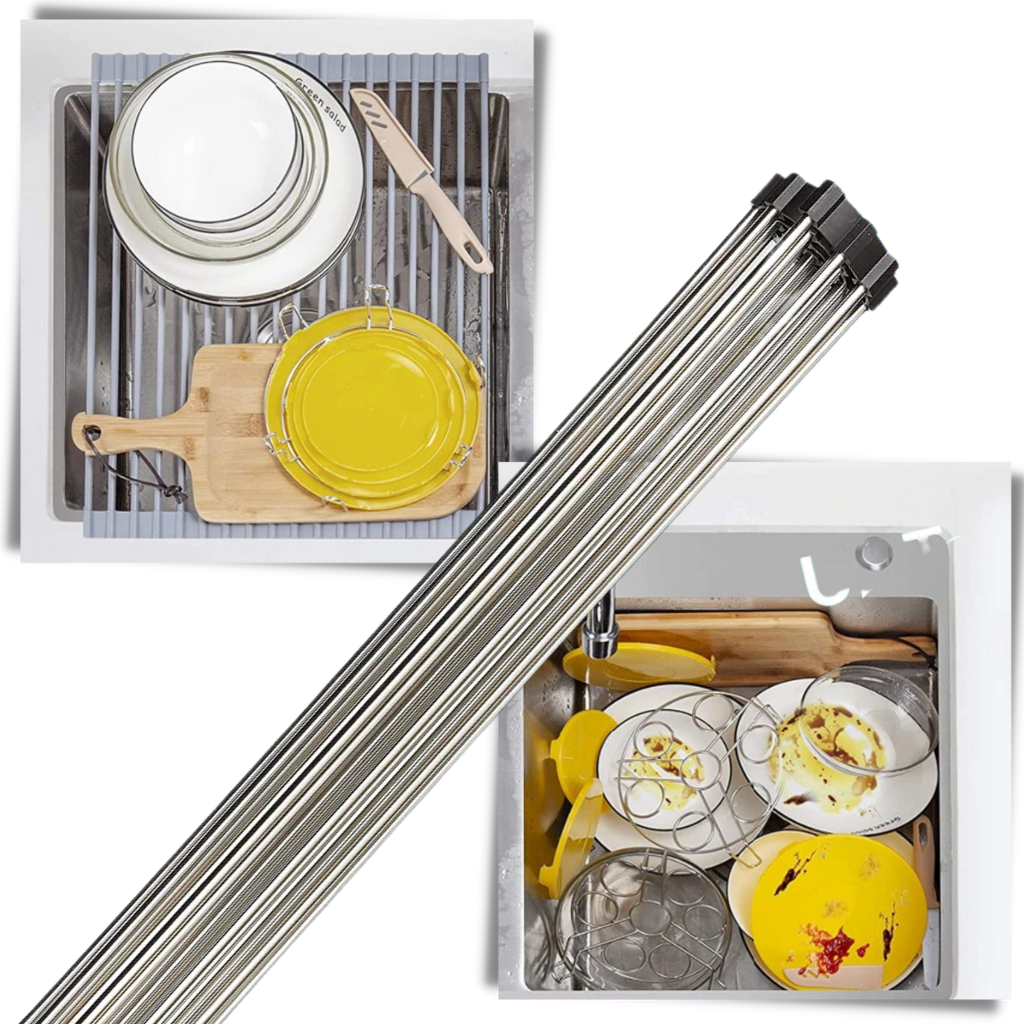 Opprullbart avløp i rustfritt stål for oppvask og mat - Ozerty