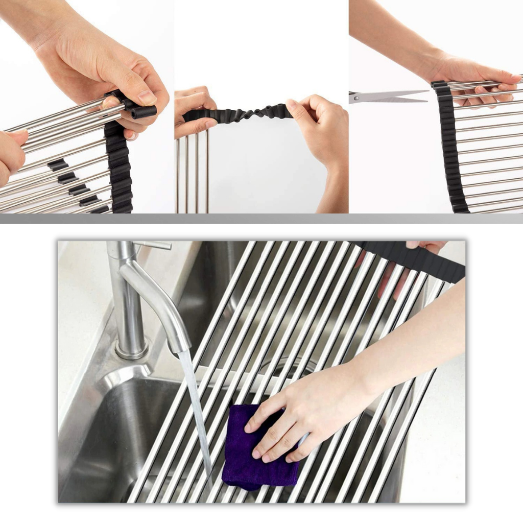 Opprullbart avløp i rustfritt stål for oppvask og mat - Ozerty