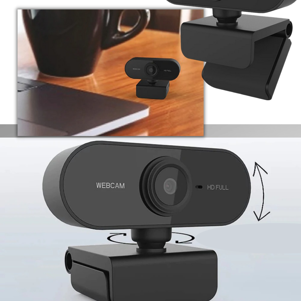 Roterende 1080p HD USB-webkamera med mikrofon - Ozerty