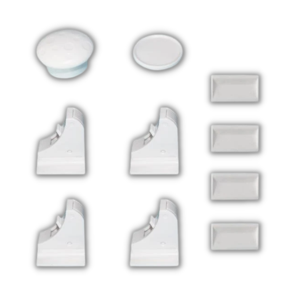 Pakke med 4 magnetiske skaplåser for barn  - Ozerty