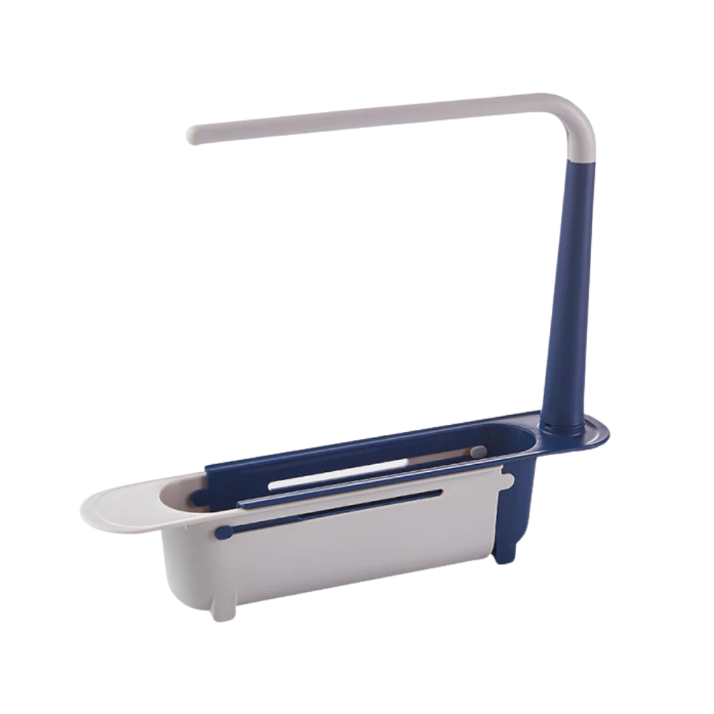 Pull-out storage rack for the wash basin