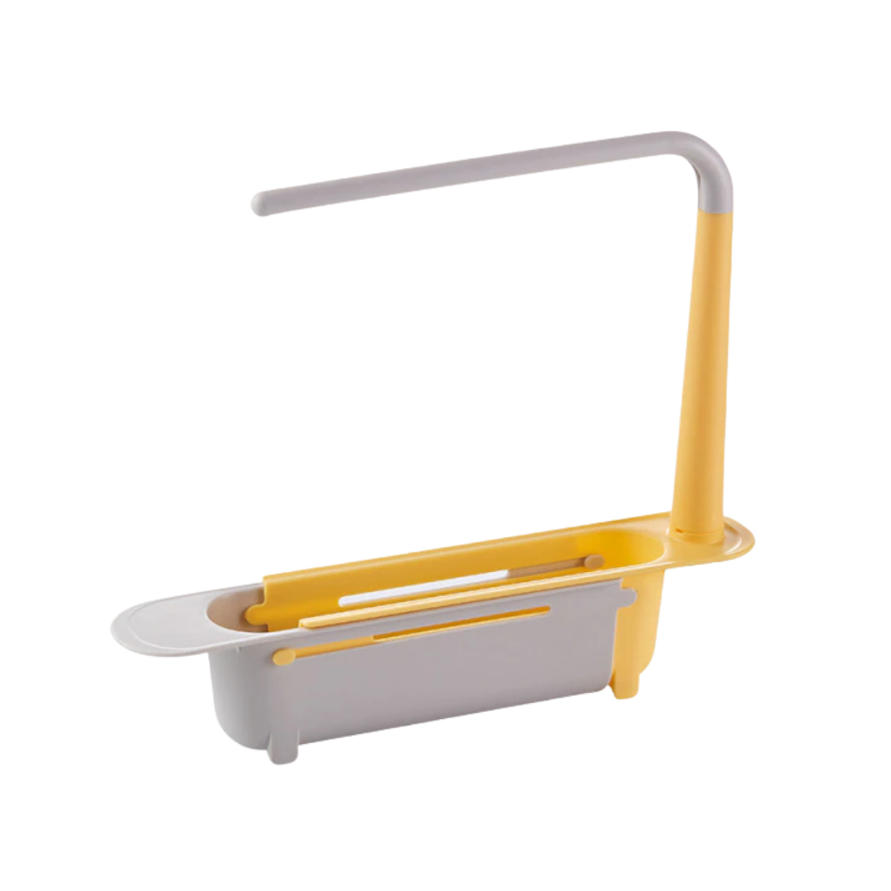 Pull-out storage rack for the wash basin