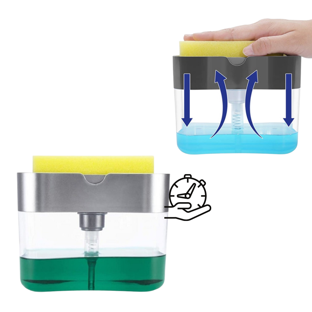 Oppvaskmiddeldispenser med svampholder - Ozerty