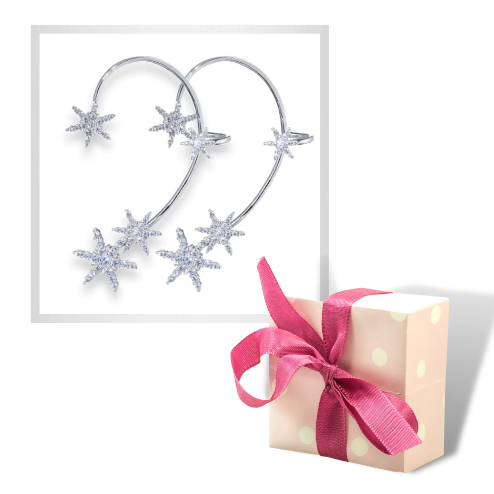 Et par Zirconia clip-on mote øredobber  - Ozerty