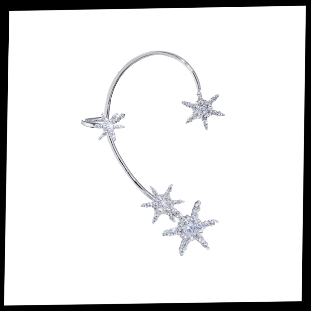 Et par Zirconia clip-on mote øredobber  - Ozerty