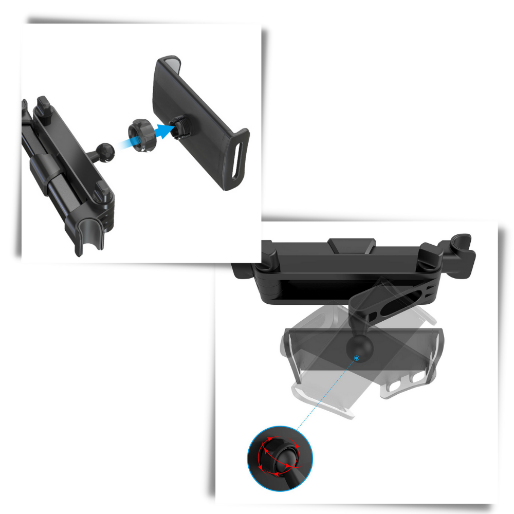 Bil baksete nettbrett og telefonholder - Ozerty