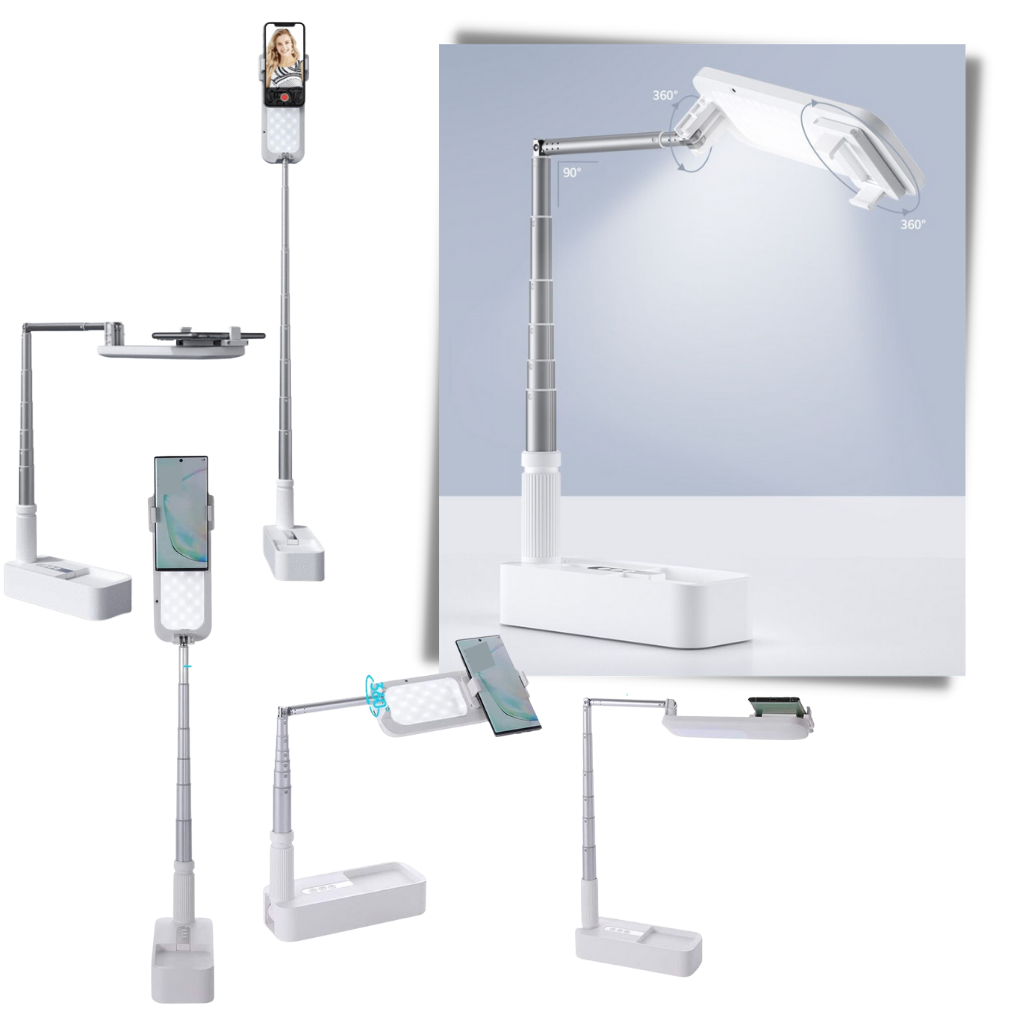 Smarttelefonholder med integrert Bluetooth-lyssett - Ozerty