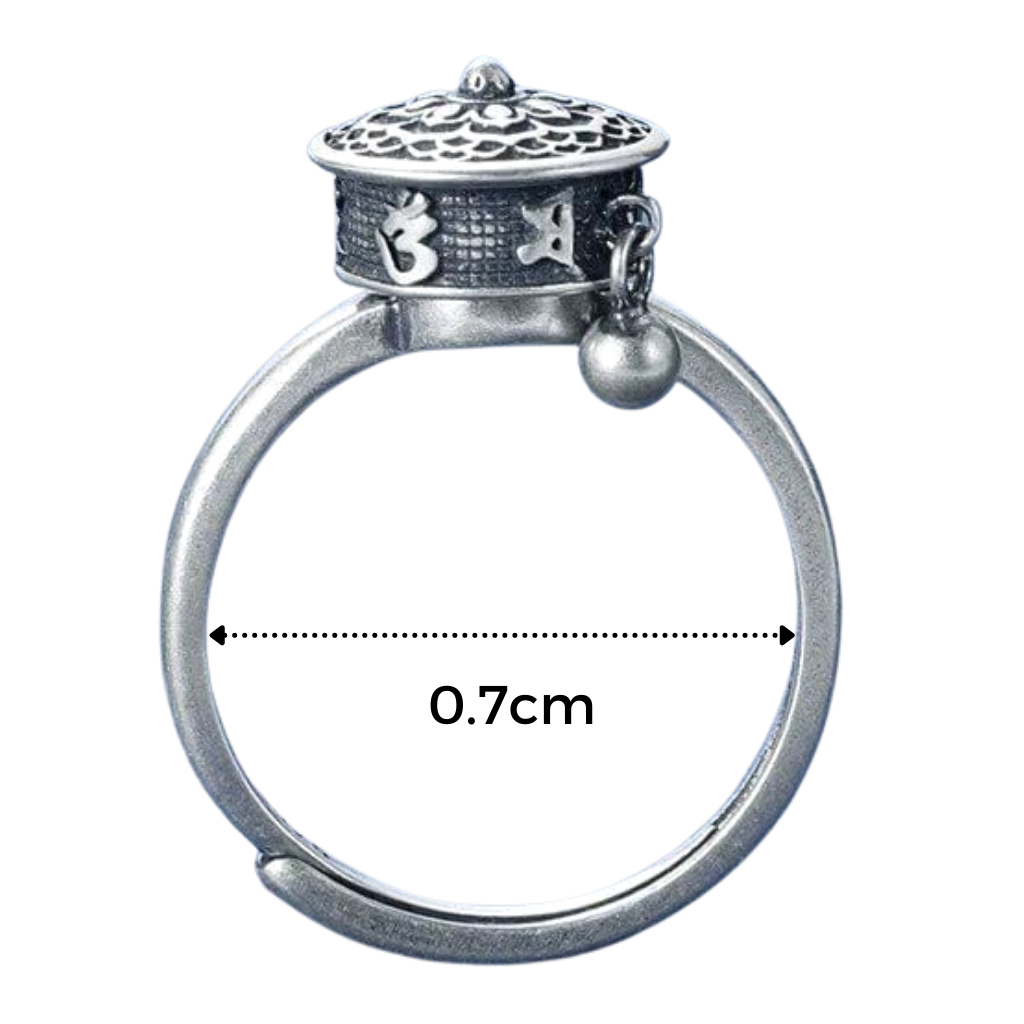 Spinnende buddhistisk mantra ring for kvinner - Ozerty